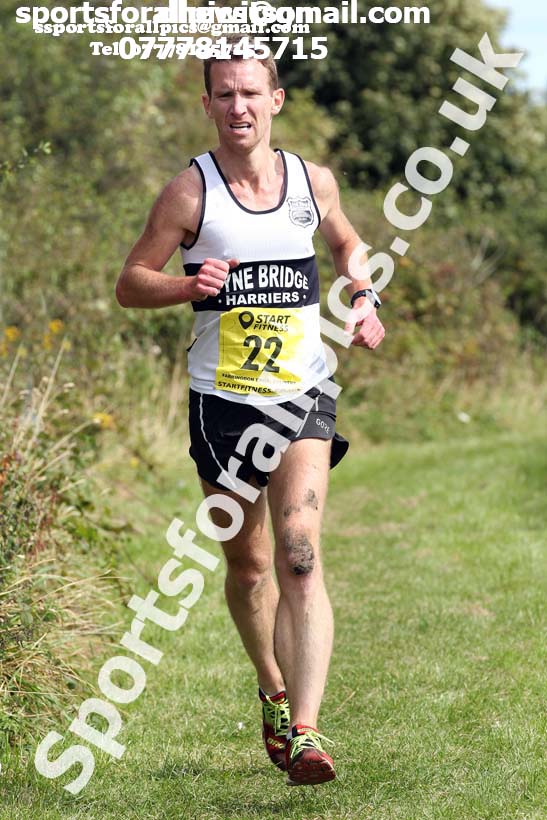 Senior mens relay 2019 Sunderland Harriers Open Cross Country. Photo:  David T. Hewitson/Sports for All Pics